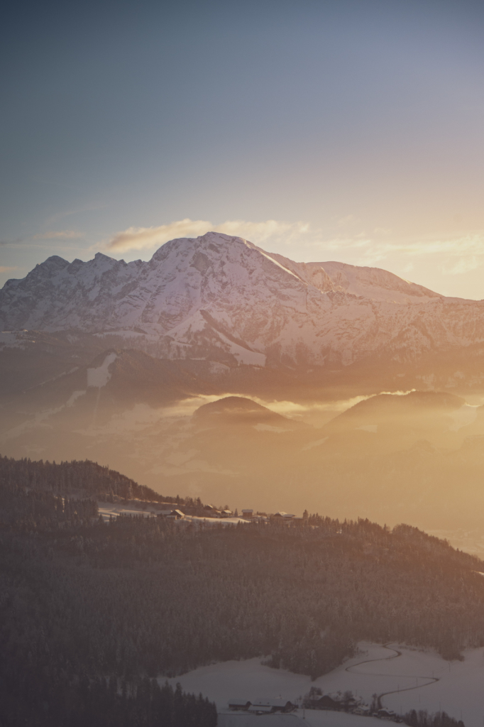 Winterliche Sonnenuntergangstour am Salzburger Gaisberg.