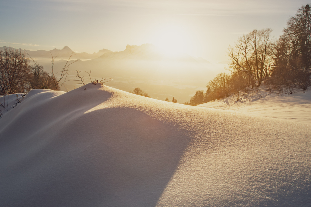 Winterliche Sonnenuntergangstour am Salzburger Gaisberg.